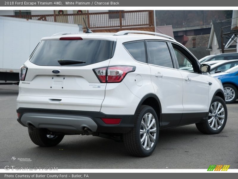 White Platinum / Charcoal Black 2018 Ford Escape Titanium 4WD