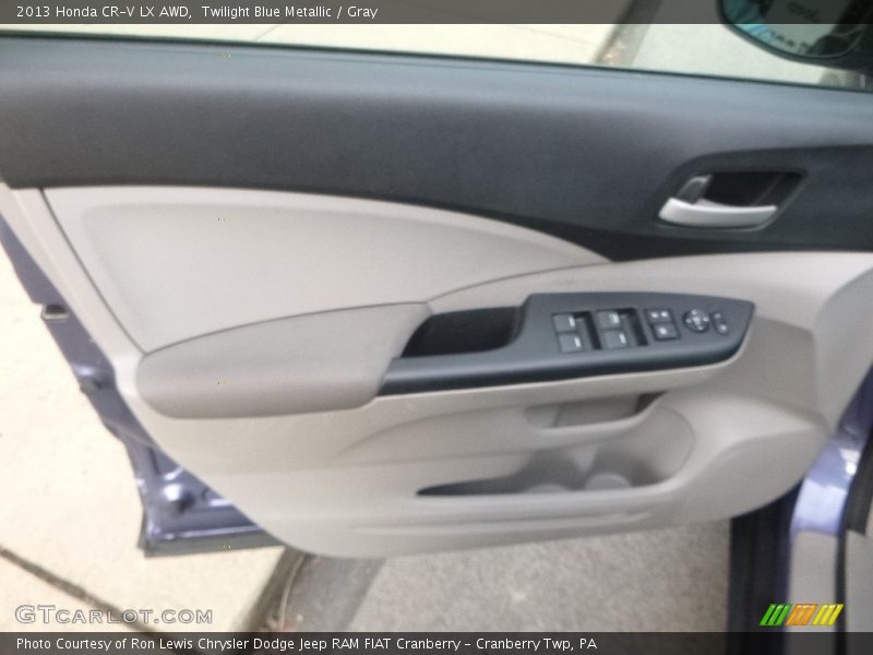 Twilight Blue Metallic / Gray 2013 Honda CR-V LX AWD