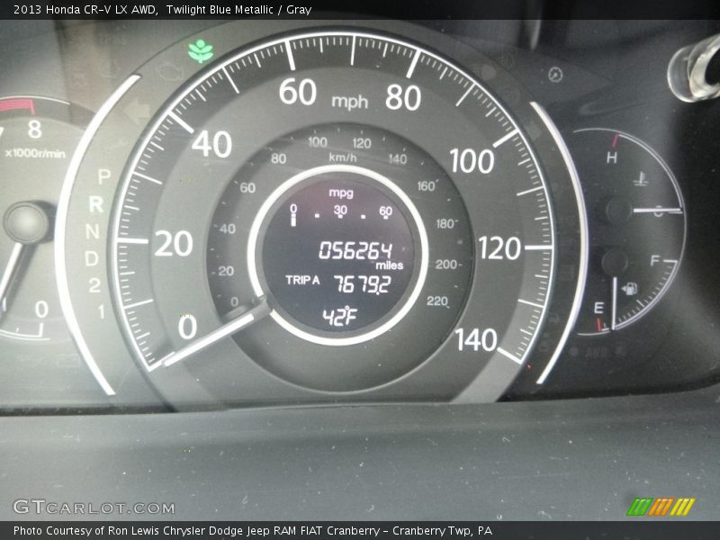 Twilight Blue Metallic / Gray 2013 Honda CR-V LX AWD
