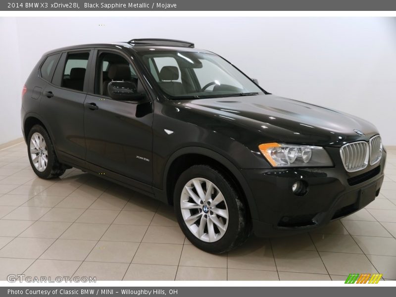 Black Sapphire Metallic / Mojave 2014 BMW X3 xDrive28i