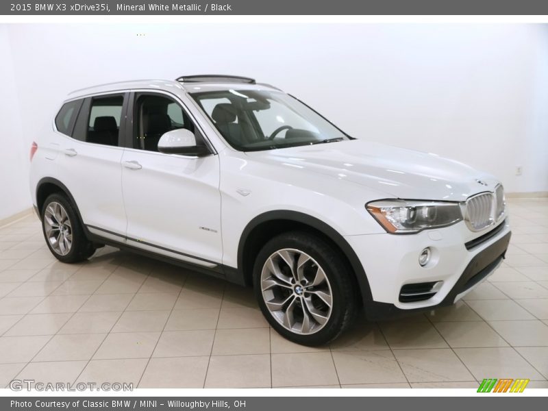Mineral White Metallic / Black 2015 BMW X3 xDrive35i
