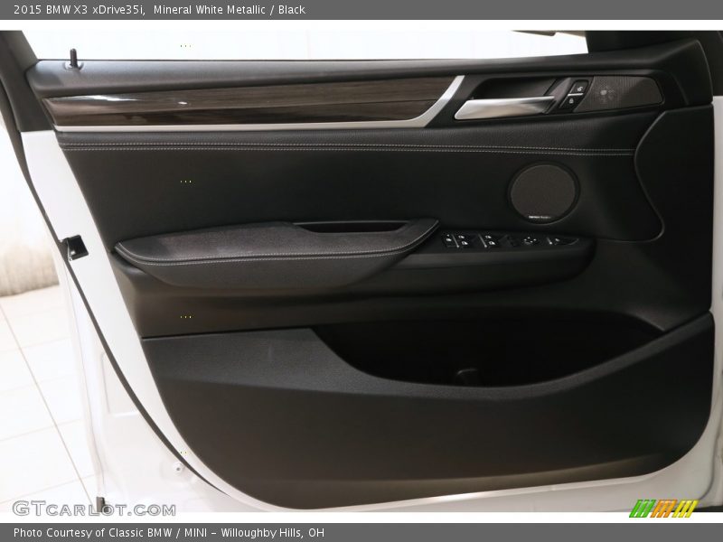 Mineral White Metallic / Black 2015 BMW X3 xDrive35i