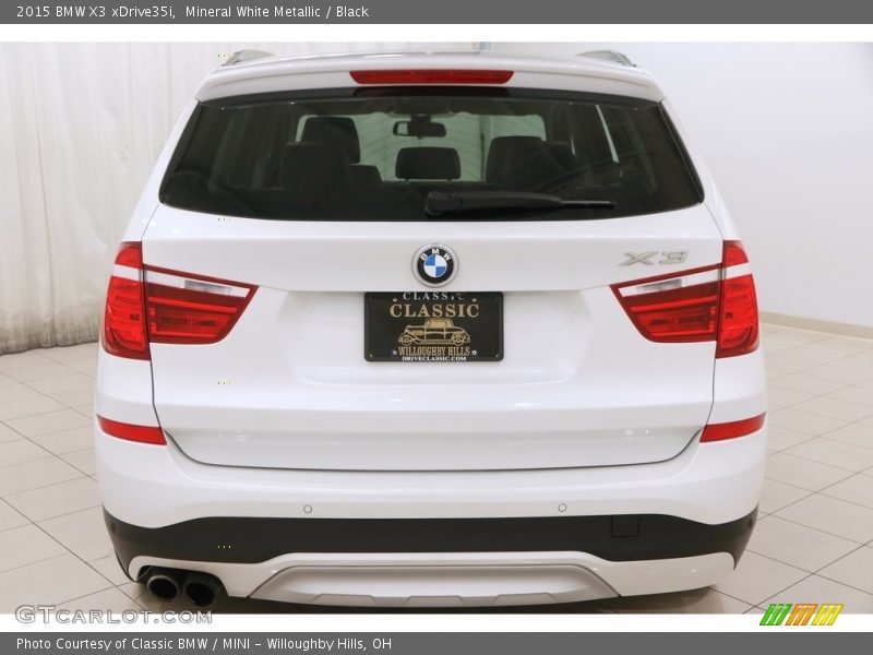 Mineral White Metallic / Black 2015 BMW X3 xDrive35i