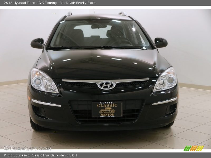 Black Noir Pearl / Black 2012 Hyundai Elantra GLS Touring