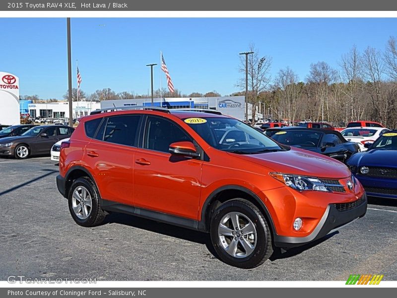 Hot Lava / Black 2015 Toyota RAV4 XLE