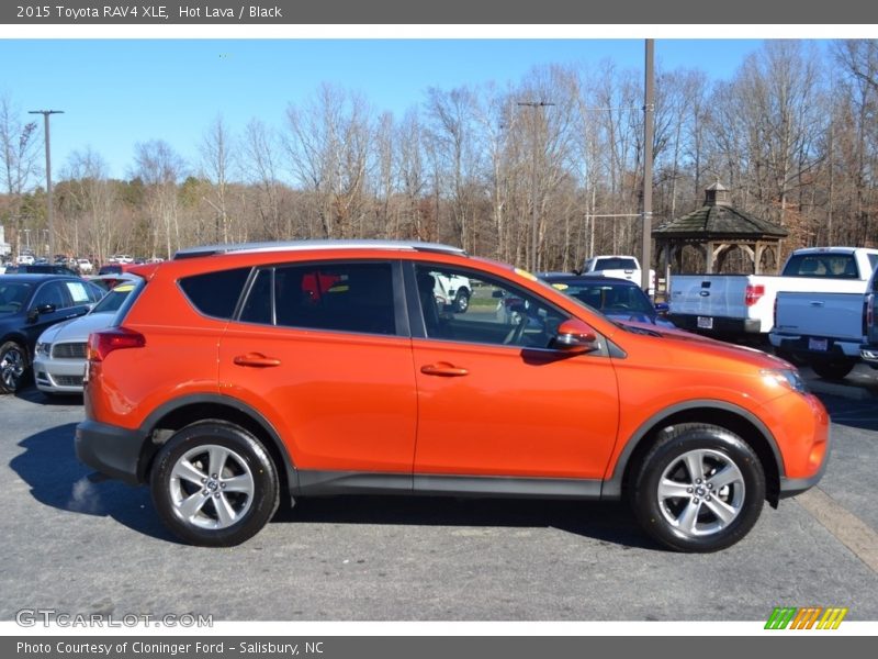 Hot Lava / Black 2015 Toyota RAV4 XLE
