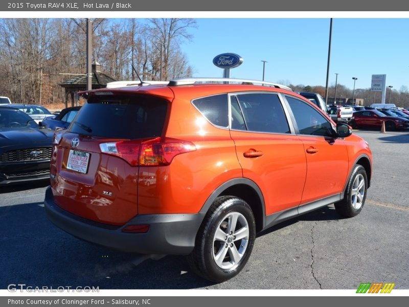 Hot Lava / Black 2015 Toyota RAV4 XLE