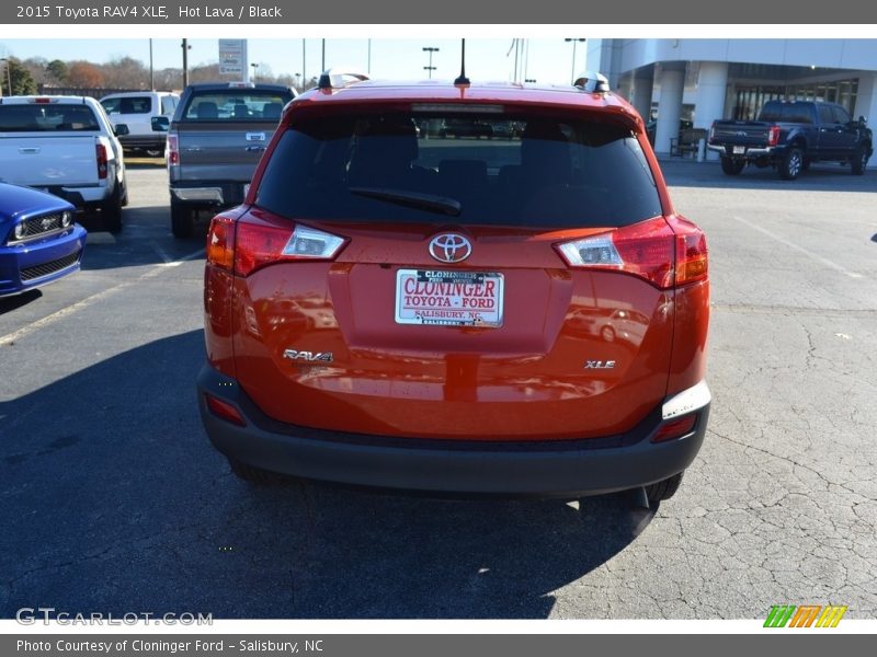 Hot Lava / Black 2015 Toyota RAV4 XLE