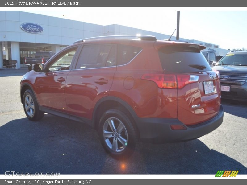 Hot Lava / Black 2015 Toyota RAV4 XLE