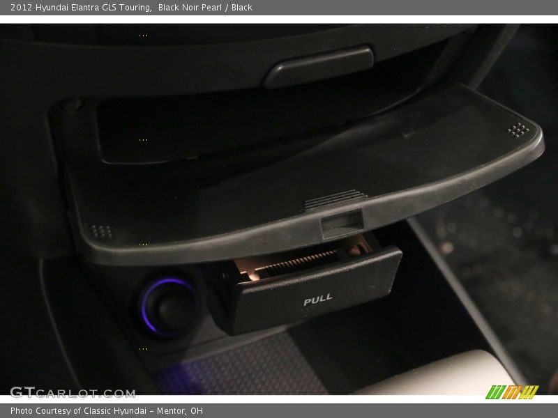 Black Noir Pearl / Black 2012 Hyundai Elantra GLS Touring