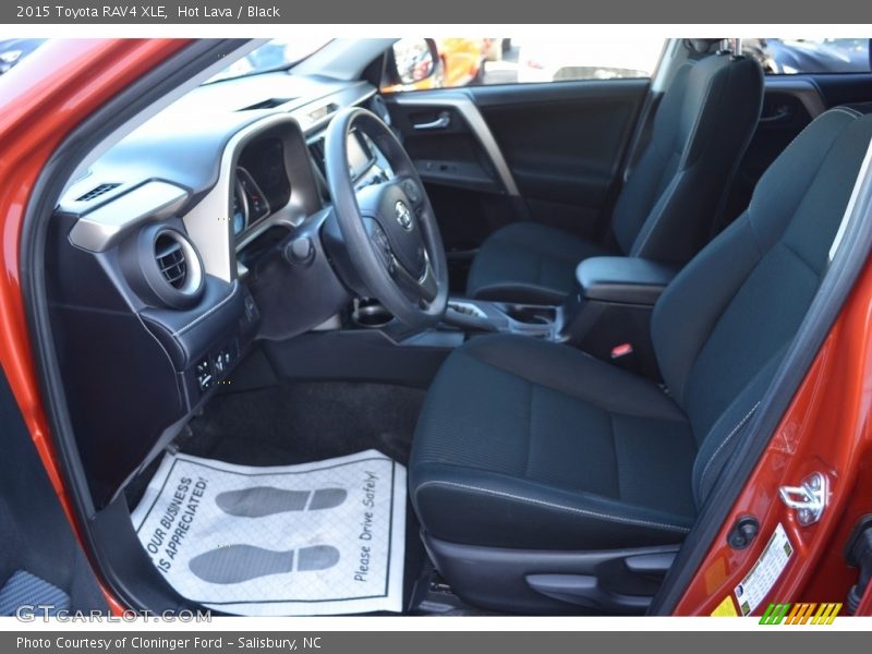 Hot Lava / Black 2015 Toyota RAV4 XLE