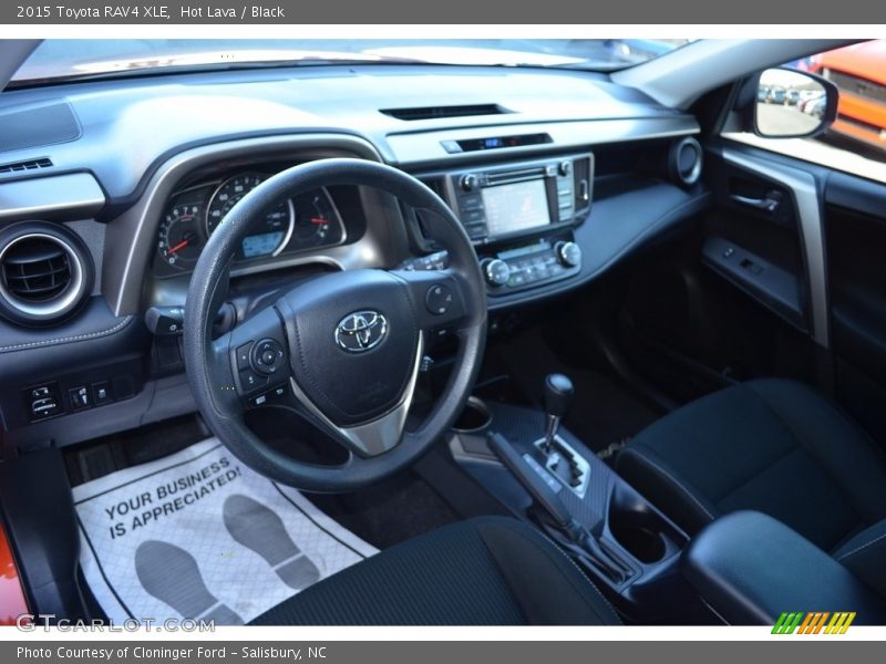 Hot Lava / Black 2015 Toyota RAV4 XLE