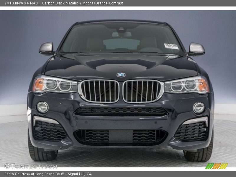 Carbon Black Metallic / Mocha/Orange Contrast 2018 BMW X4 M40i