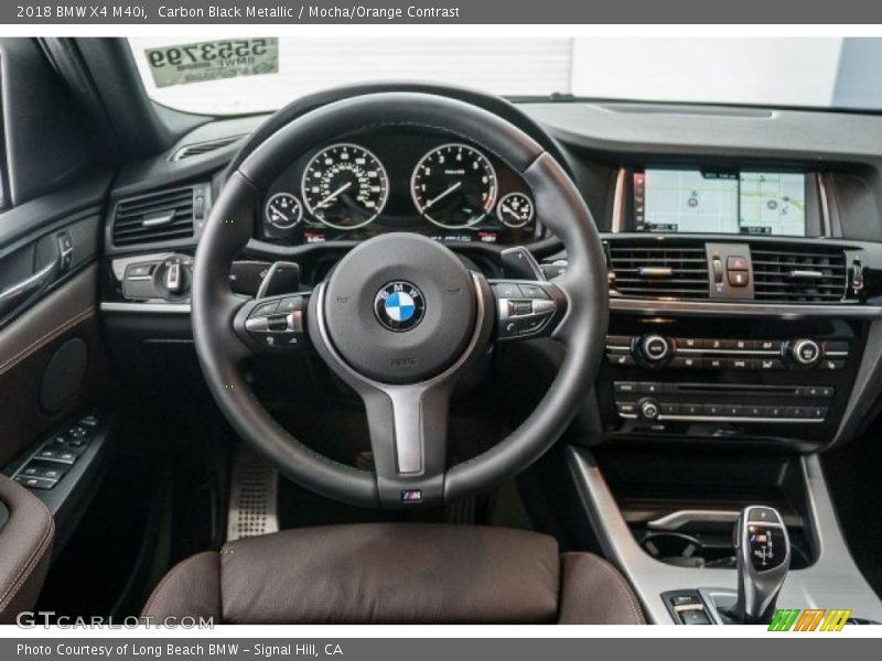 Carbon Black Metallic / Mocha/Orange Contrast 2018 BMW X4 M40i