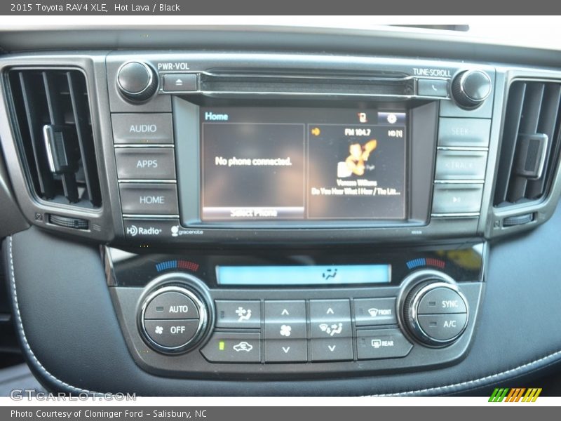 Hot Lava / Black 2015 Toyota RAV4 XLE