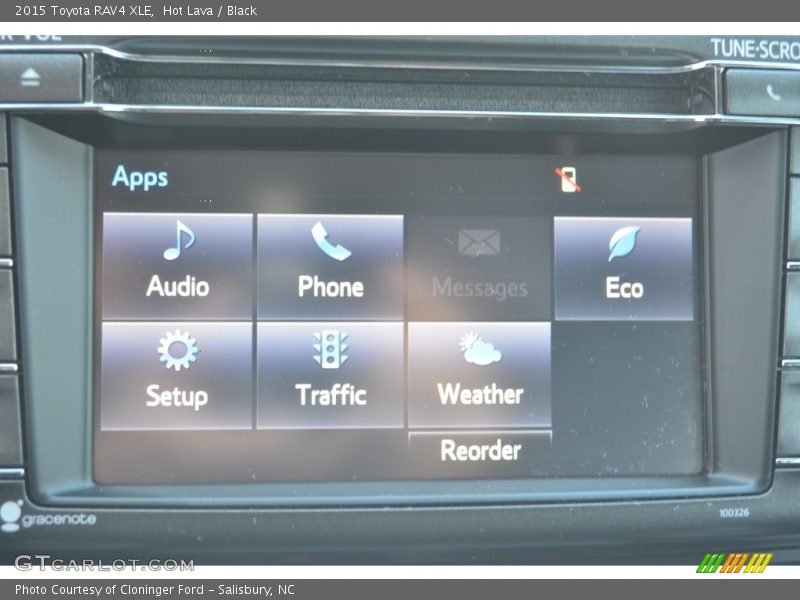 Hot Lava / Black 2015 Toyota RAV4 XLE
