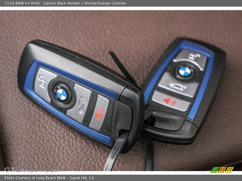 Carbon Black Metallic / Mocha/Orange Contrast 2018 BMW X4 M40i