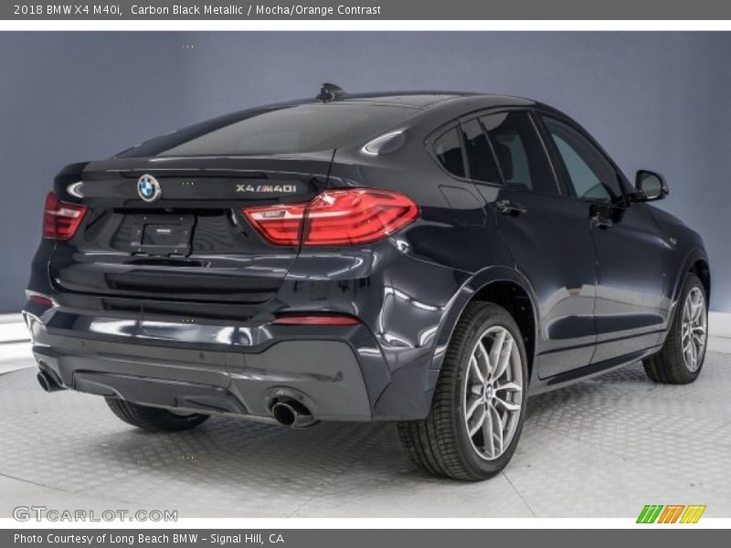 Carbon Black Metallic / Mocha/Orange Contrast 2018 BMW X4 M40i