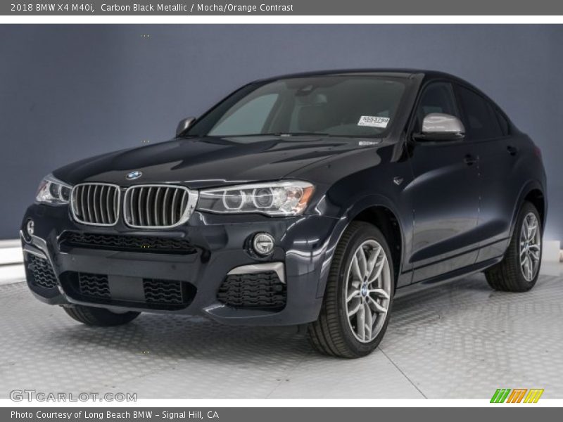 Carbon Black Metallic / Mocha/Orange Contrast 2018 BMW X4 M40i