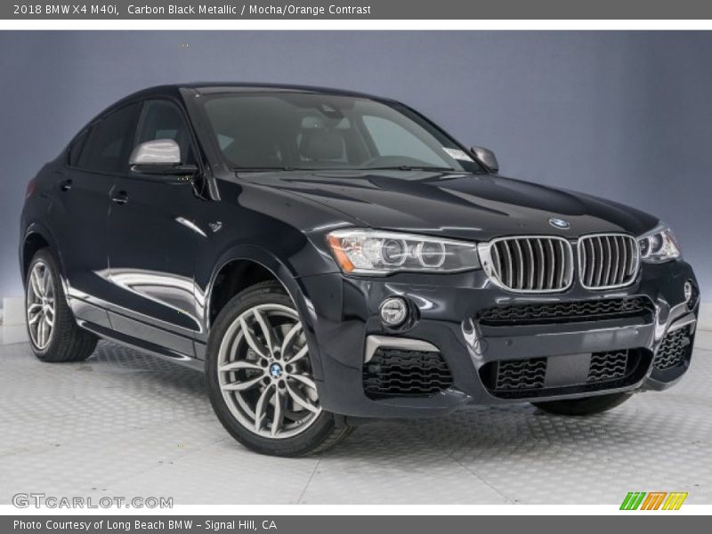 Carbon Black Metallic / Mocha/Orange Contrast 2018 BMW X4 M40i