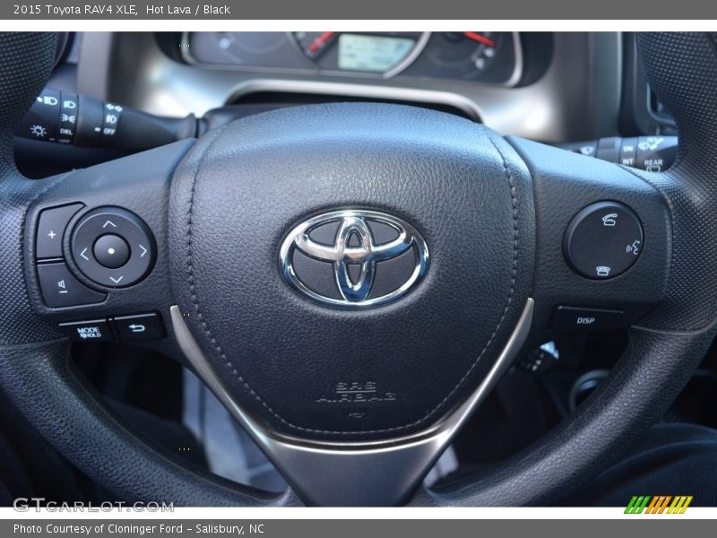 Hot Lava / Black 2015 Toyota RAV4 XLE
