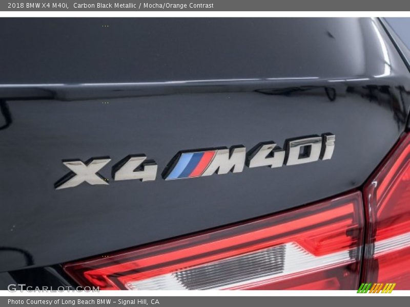 Carbon Black Metallic / Mocha/Orange Contrast 2018 BMW X4 M40i