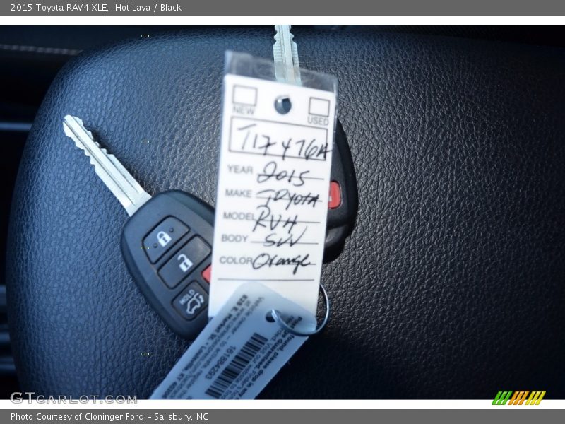 Hot Lava / Black 2015 Toyota RAV4 XLE
