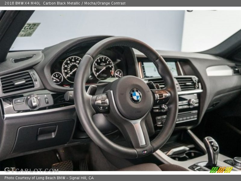 Carbon Black Metallic / Mocha/Orange Contrast 2018 BMW X4 M40i
