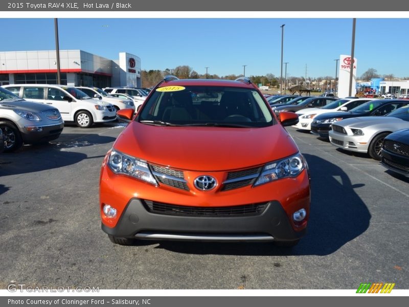 Hot Lava / Black 2015 Toyota RAV4 XLE