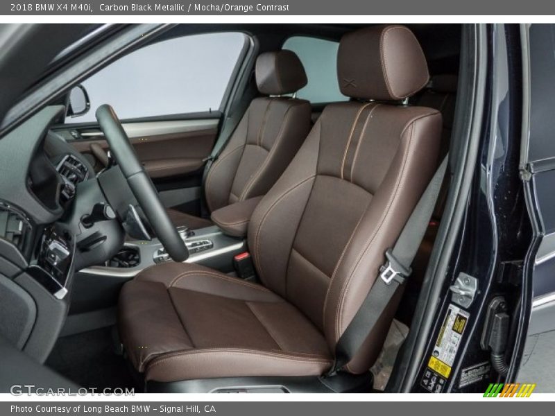Carbon Black Metallic / Mocha/Orange Contrast 2018 BMW X4 M40i