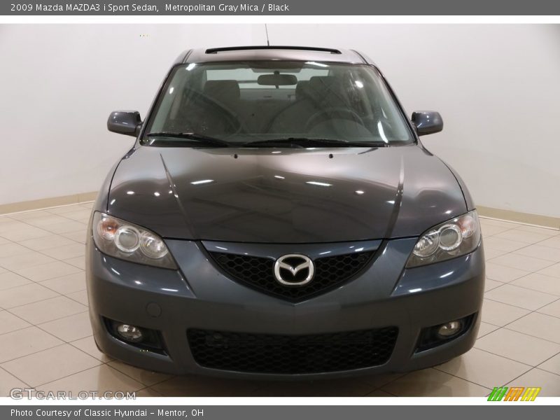 Metropolitan Gray Mica / Black 2009 Mazda MAZDA3 i Sport Sedan