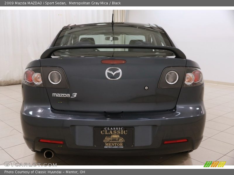 Metropolitan Gray Mica / Black 2009 Mazda MAZDA3 i Sport Sedan