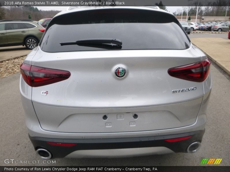 Silverstone Gray Metallic / Black/Black 2018 Alfa Romeo Stelvio Ti AWD