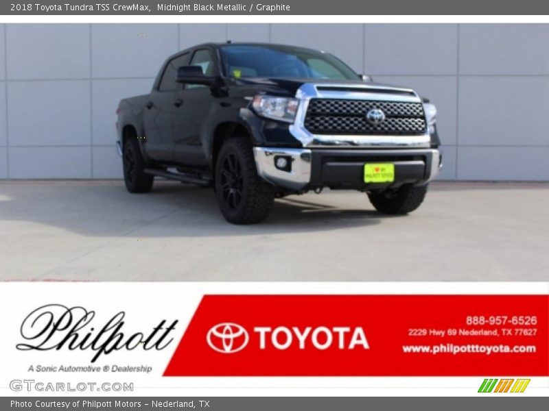 Midnight Black Metallic / Graphite 2018 Toyota Tundra TSS CrewMax