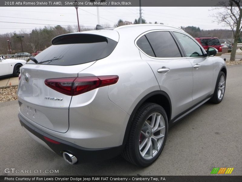 Silverstone Gray Metallic / Black/Black 2018 Alfa Romeo Stelvio Ti AWD