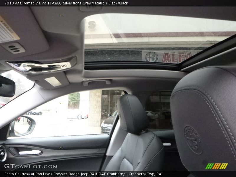 Silverstone Gray Metallic / Black/Black 2018 Alfa Romeo Stelvio Ti AWD