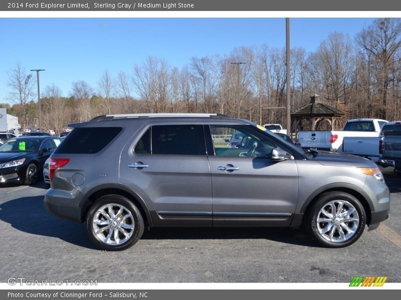 Sterling Gray / Medium Light Stone 2014 Ford Explorer Limited