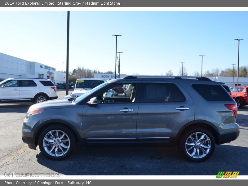 Sterling Gray / Medium Light Stone 2014 Ford Explorer Limited