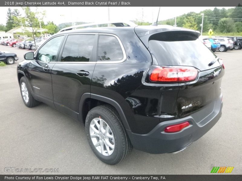 Diamond Black Crystal Pearl / Black 2018 Jeep Cherokee Latitude 4x4