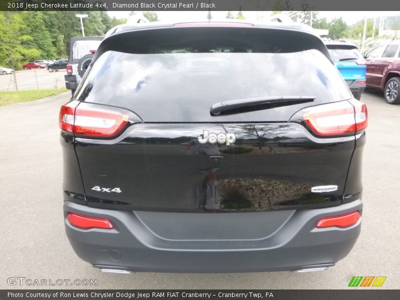 Diamond Black Crystal Pearl / Black 2018 Jeep Cherokee Latitude 4x4