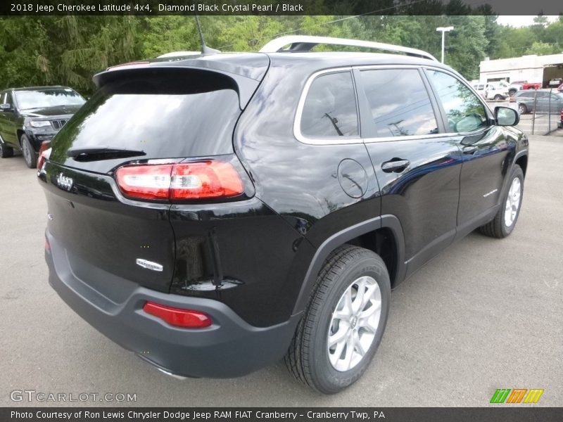 Diamond Black Crystal Pearl / Black 2018 Jeep Cherokee Latitude 4x4