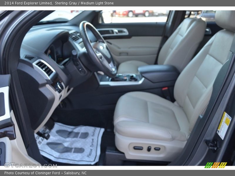 Sterling Gray / Medium Light Stone 2014 Ford Explorer Limited