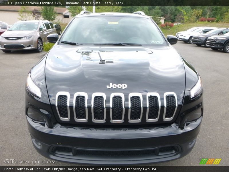 Diamond Black Crystal Pearl / Black 2018 Jeep Cherokee Latitude 4x4