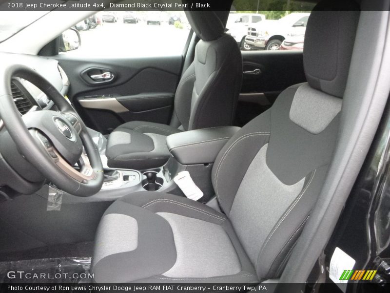 Diamond Black Crystal Pearl / Black 2018 Jeep Cherokee Latitude 4x4