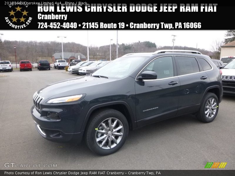 Rhino / Black 2018 Jeep Cherokee Limited 4x4