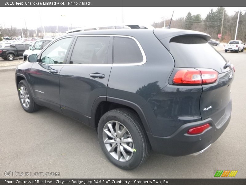 Rhino / Black 2018 Jeep Cherokee Limited 4x4