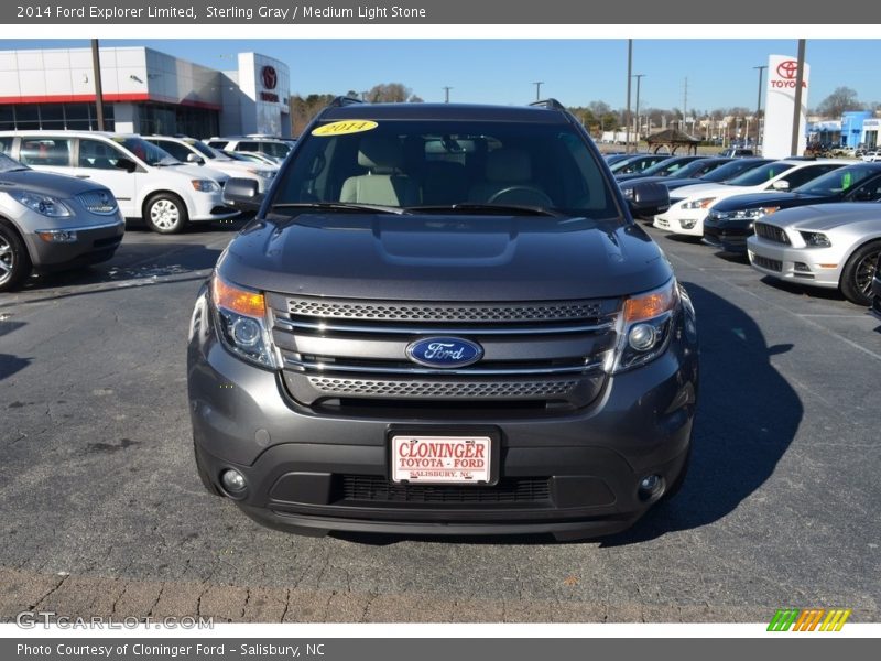 Sterling Gray / Medium Light Stone 2014 Ford Explorer Limited