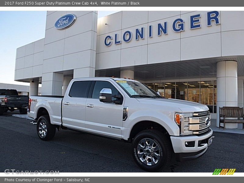 White Platinum / Black 2017 Ford F250 Super Duty Platinum Crew Cab 4x4