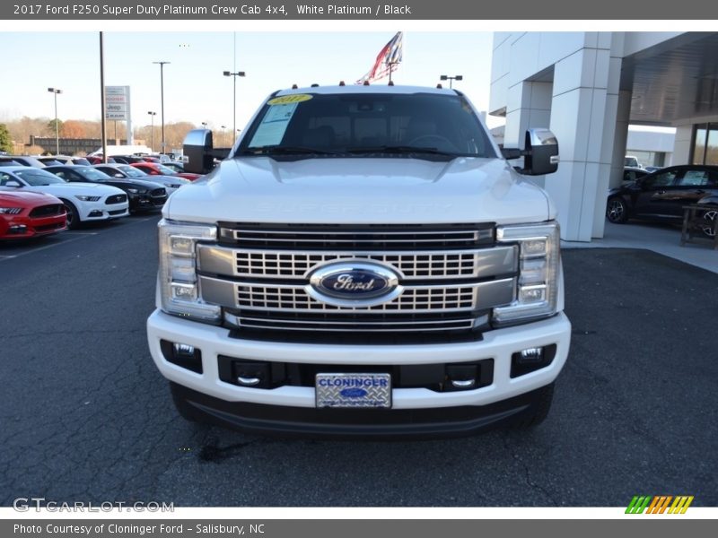 White Platinum / Black 2017 Ford F250 Super Duty Platinum Crew Cab 4x4