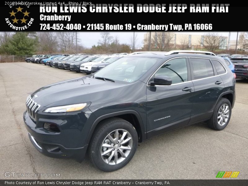 Rhino / Black 2018 Jeep Cherokee Limited 4x4